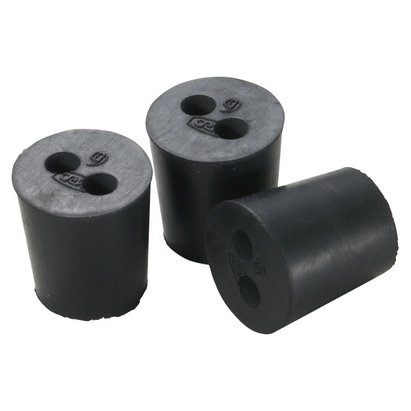 UCHIDASウチダスゴム栓 2穴あき No.6 穴径6mm 5 UCHIDASウチダスゴム栓 2穴あき No.6 穴径6mm 5